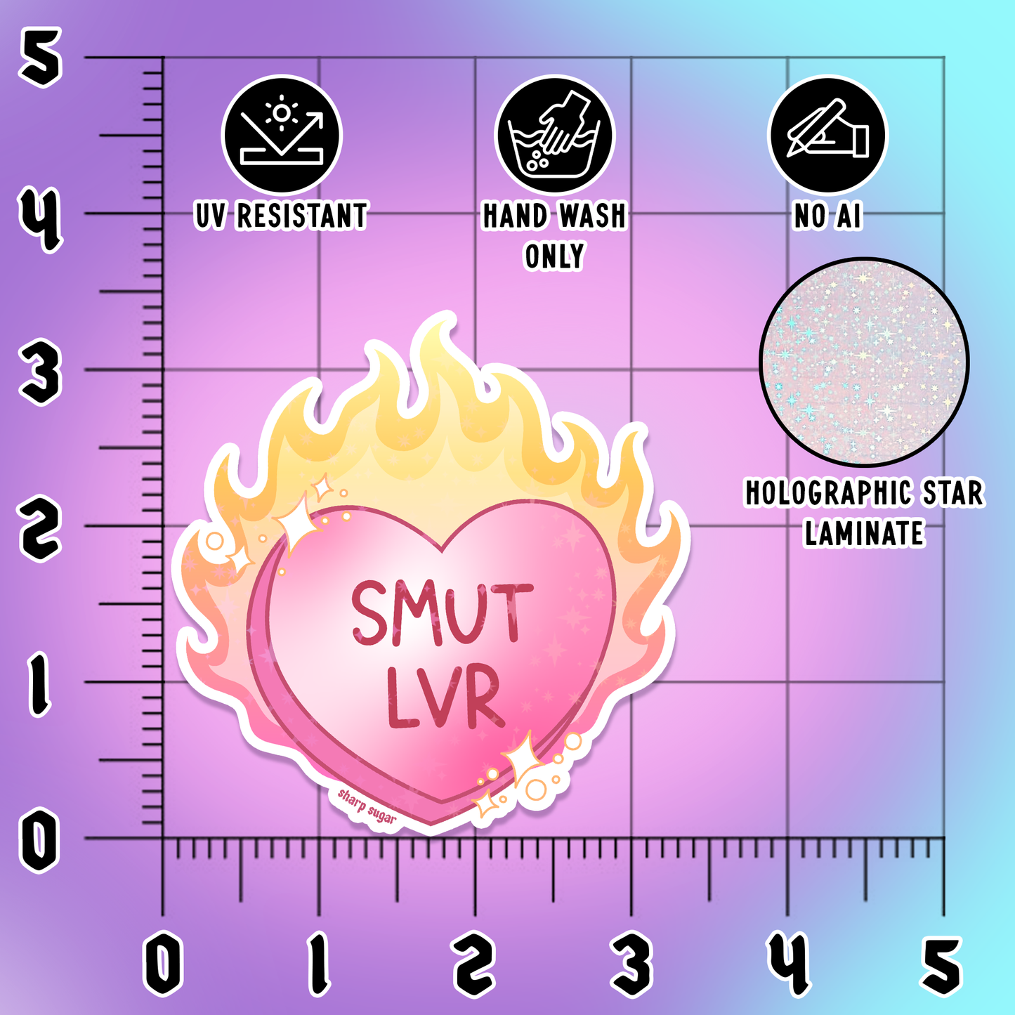 SMUT LVR Candy Heart Sticker