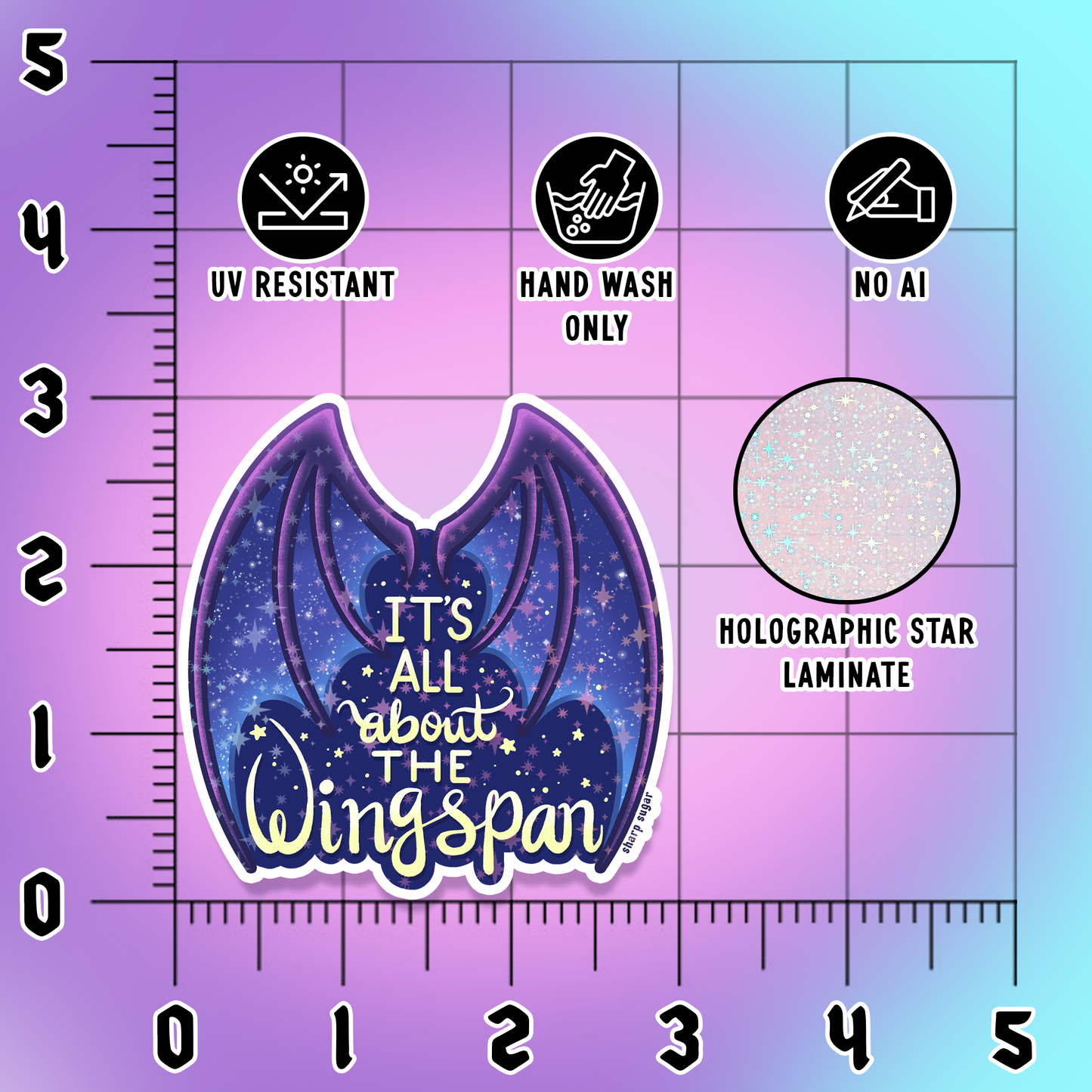 All About The Wingspan Sticker