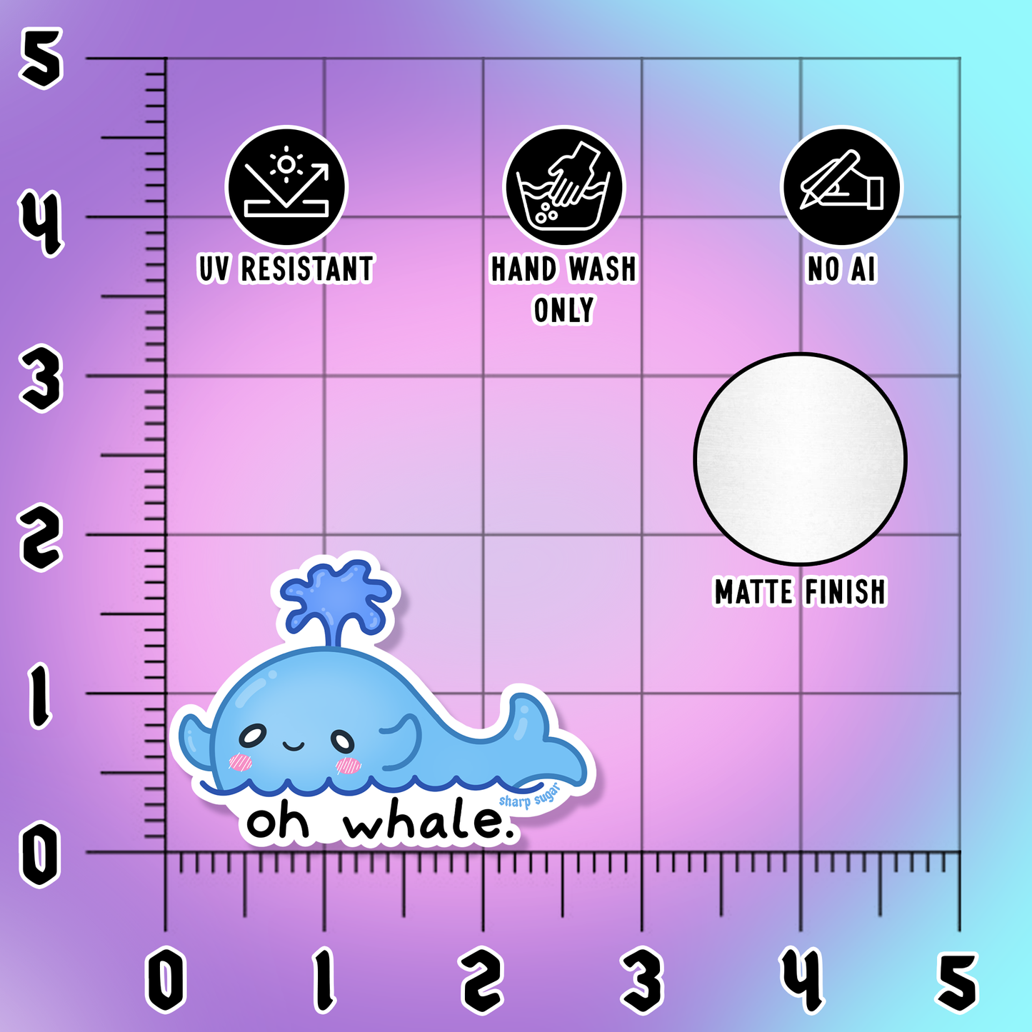 Oh Whale Sticker