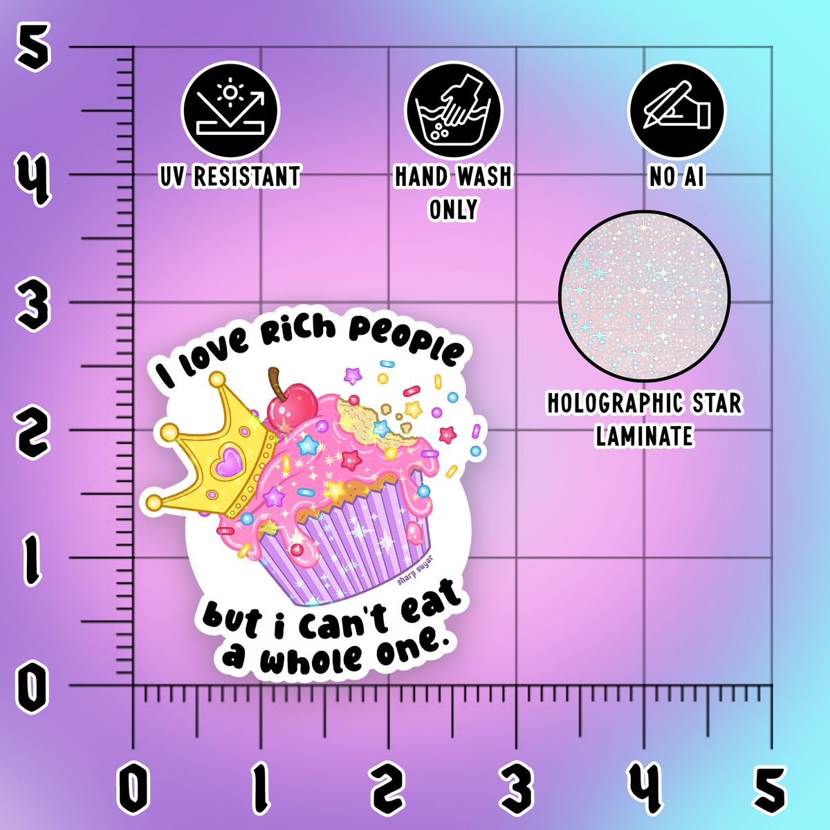 I Love Rich People Sticker