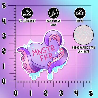 MNSTR FKR Candy Heart Sticker