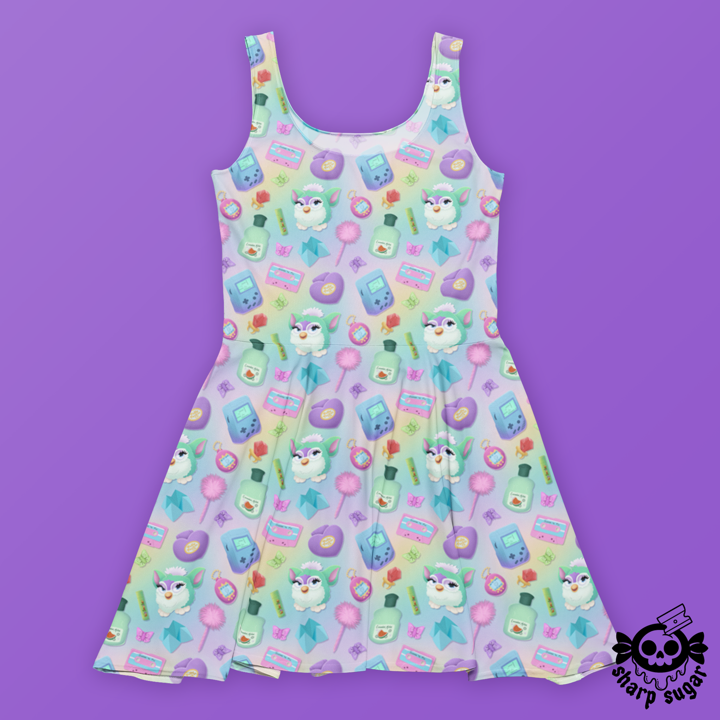 90's Kid Nostalgia Skater Dress