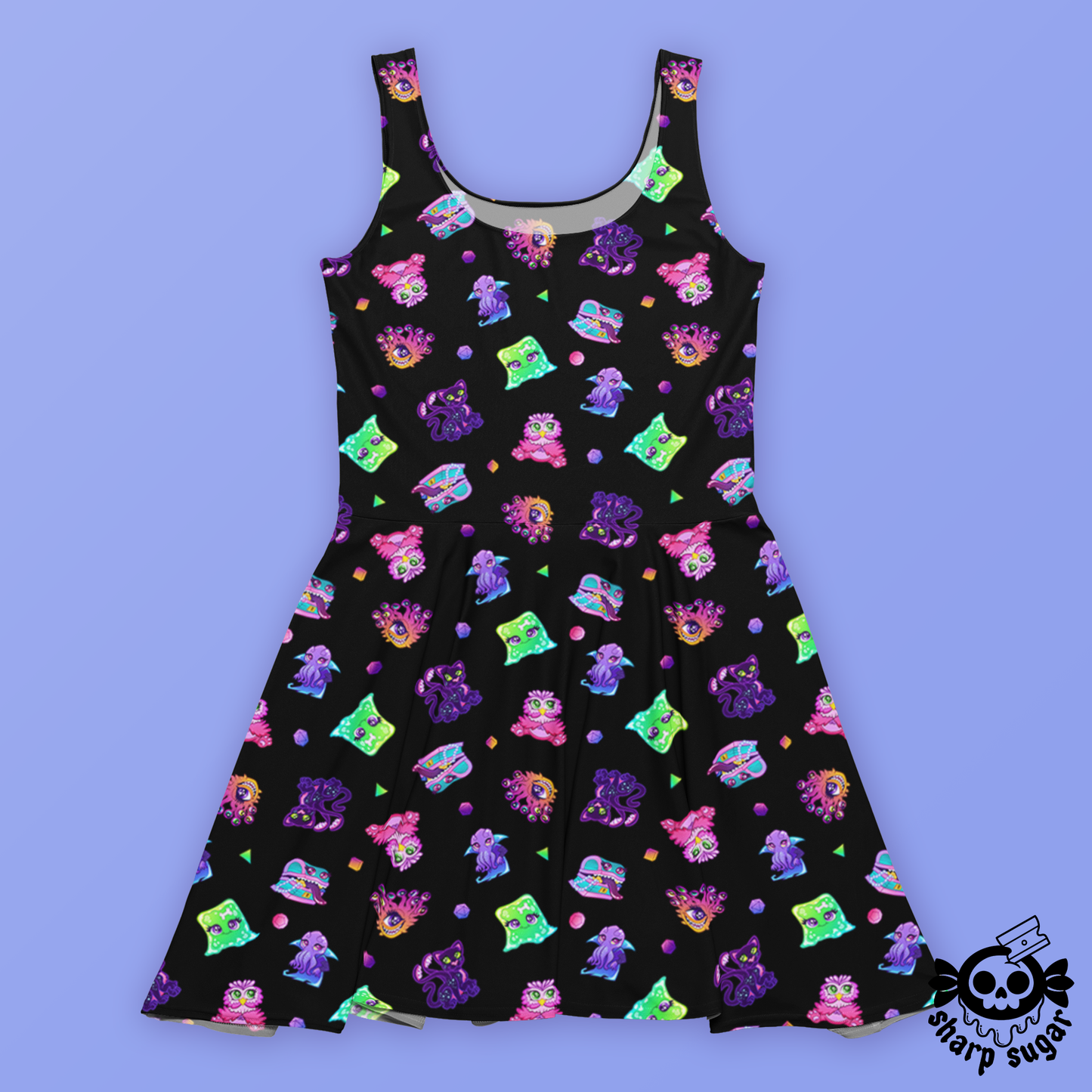 Adorable D&D Monsters Skater Dress