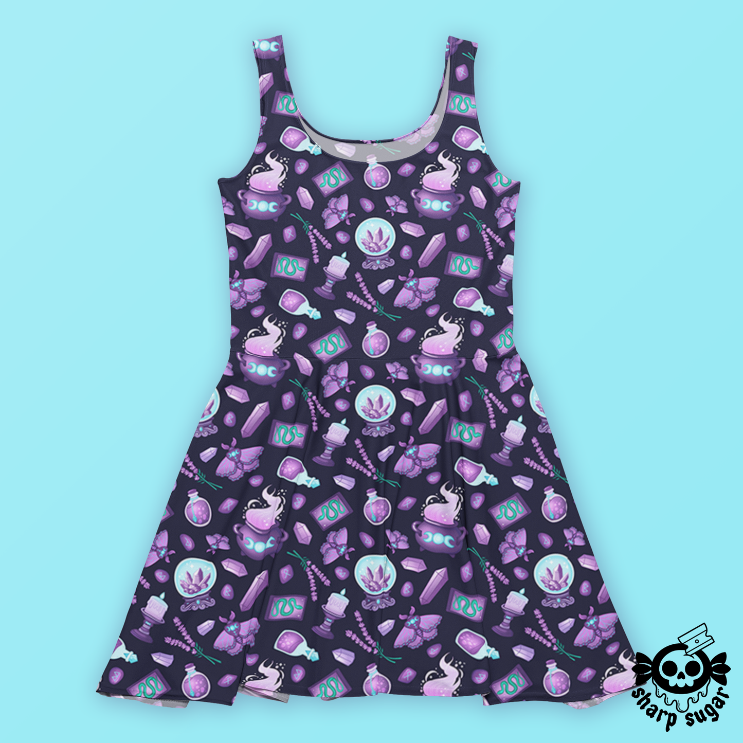 Amethyst Witch Skater Dress