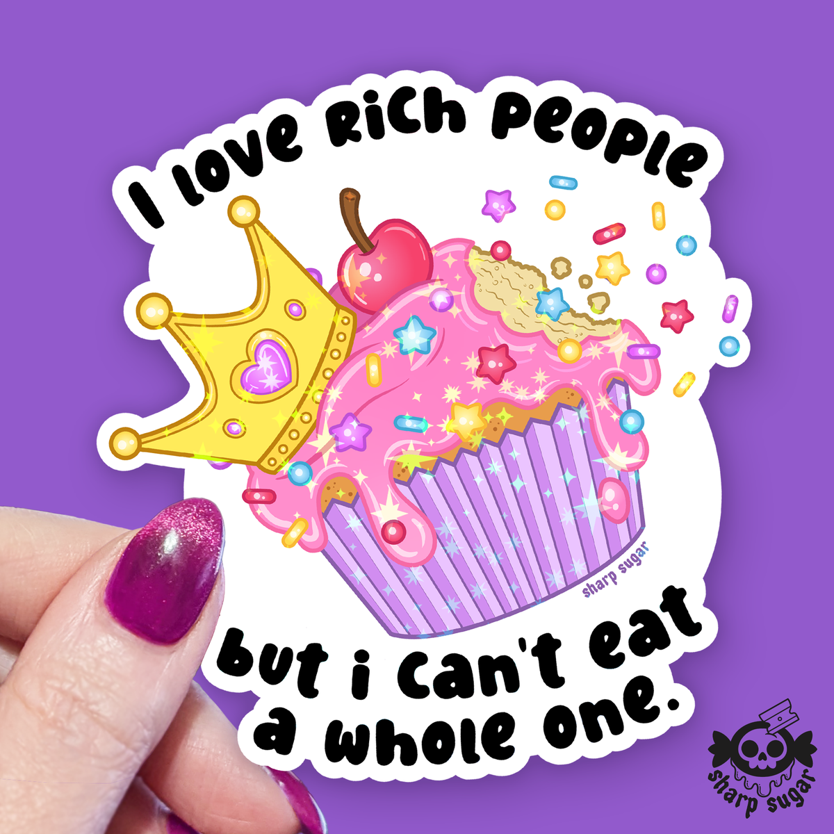 I Love Rich People Sticker