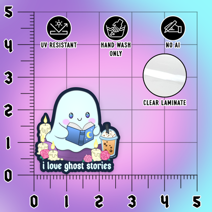 I Love Ghost Stories Sticker